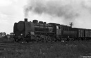 Ty45 (numer nieczytelny) z MD Iłowo z pociągiem towarowym w kierunku Olsztynka, sfotografowany pod Nidzicą.