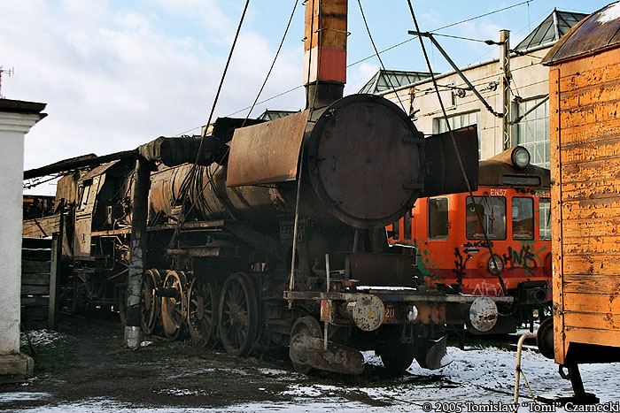 Grzejka w lokomotywowni w Tłuszczu